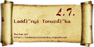Ladányi Tonuzóba névjegykártya